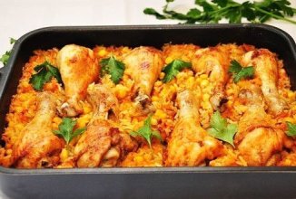 Рис с курицей в духовке