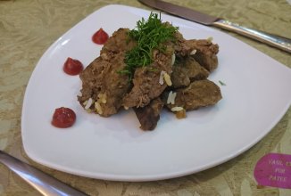 Говяжья печень в кисло-сладком соусе