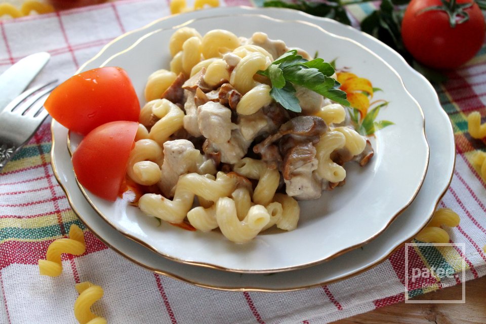 Паста с курицей и грибами в сливочном соусе - Шаг 18