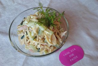 Салат с консервированными шампиньонами