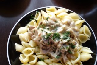 Грибы в сметане