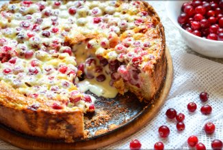 Тарт с клюквой и белым шоколадом