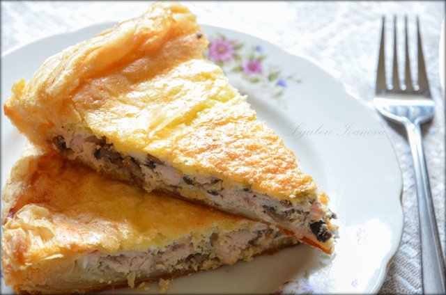 Пирог «Сюрприз» под сырной корочкой