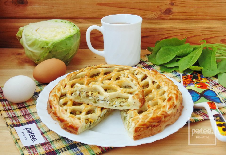 Пирог со щавелем и капустой - Шаг 15