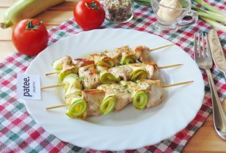 Куриные шашлычки с кабачками