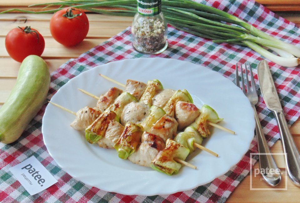 Куриные шашлычки с кабачками - Шаг 13