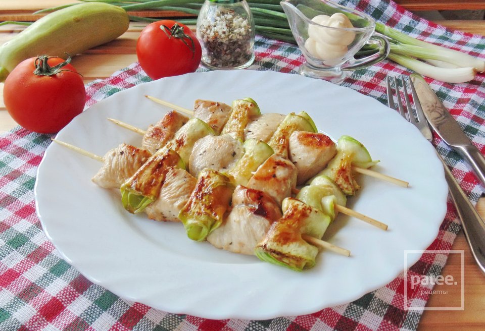 Куриные шашлычки с кабачками - Шаг 14