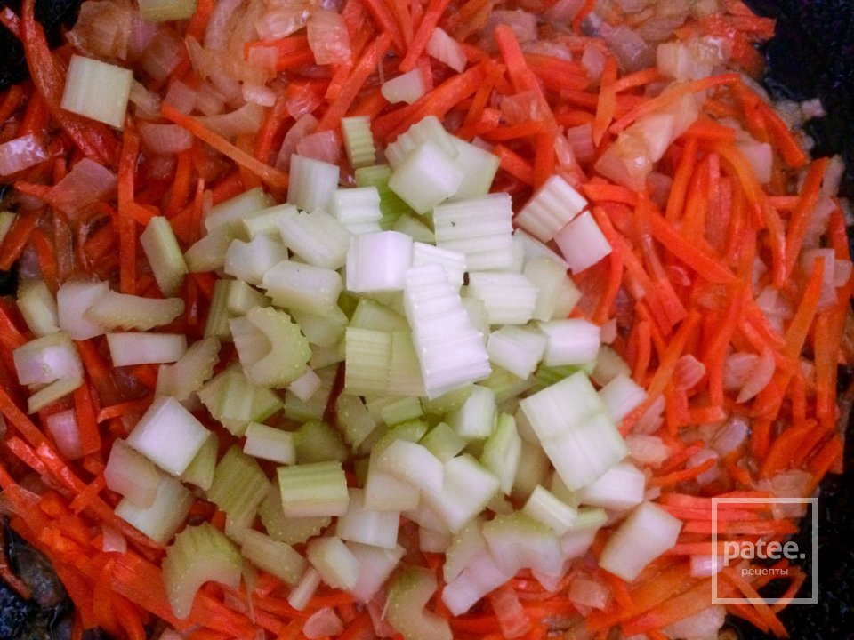 Итальянский суп с чечевицей и охотничьими колбасками. - Шаг 6