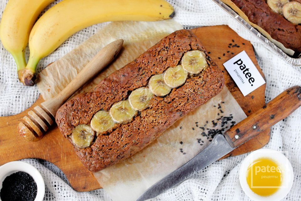 Банановый кекс с мёдом и кунжутом - Шаг 16