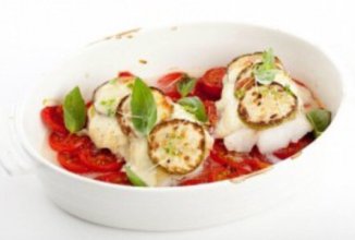 Треска с помидорами