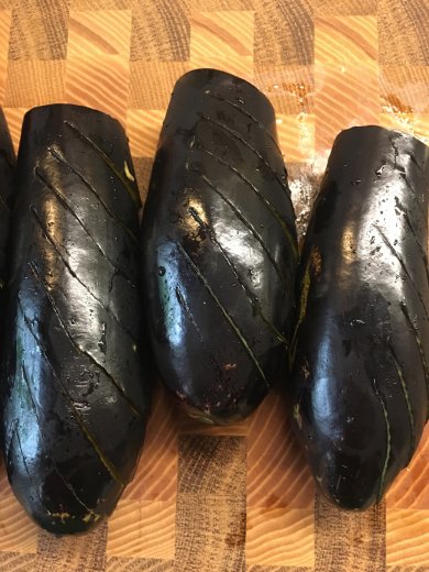 Закуска "Дымок"- кабачок и баклажан 🍆 с копченой грудинкой. - Шаг 3