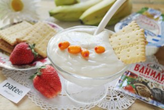 Творожно-банановый крем