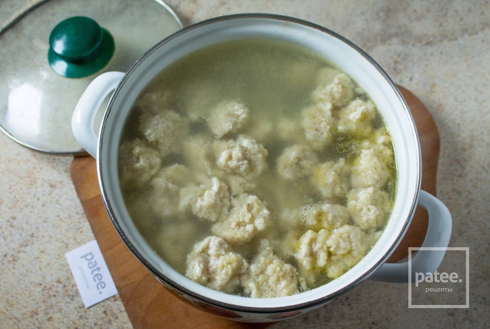 Суп с мясными клецками - Шаг 14
