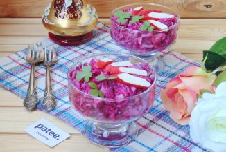 Салат со свеклой и крабовыми палочками