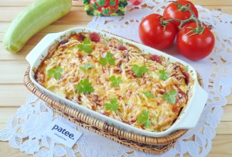 Запеканка из кабачков с творогом