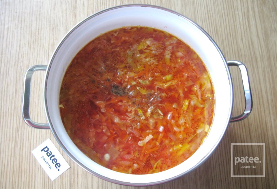 Борщ на рыбном бульоне - Шаг 15