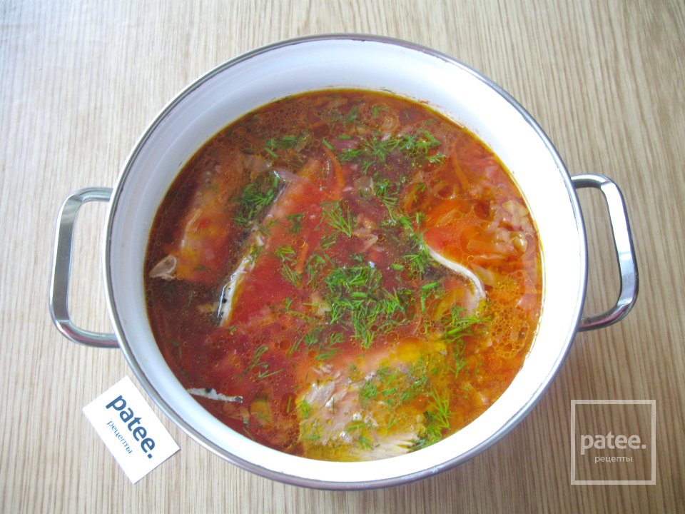 Борщ на рыбном бульоне - Шаг 17