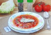 Борщ на рыбном бульоне