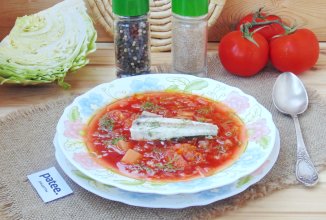 Борщ на рыбном бульоне