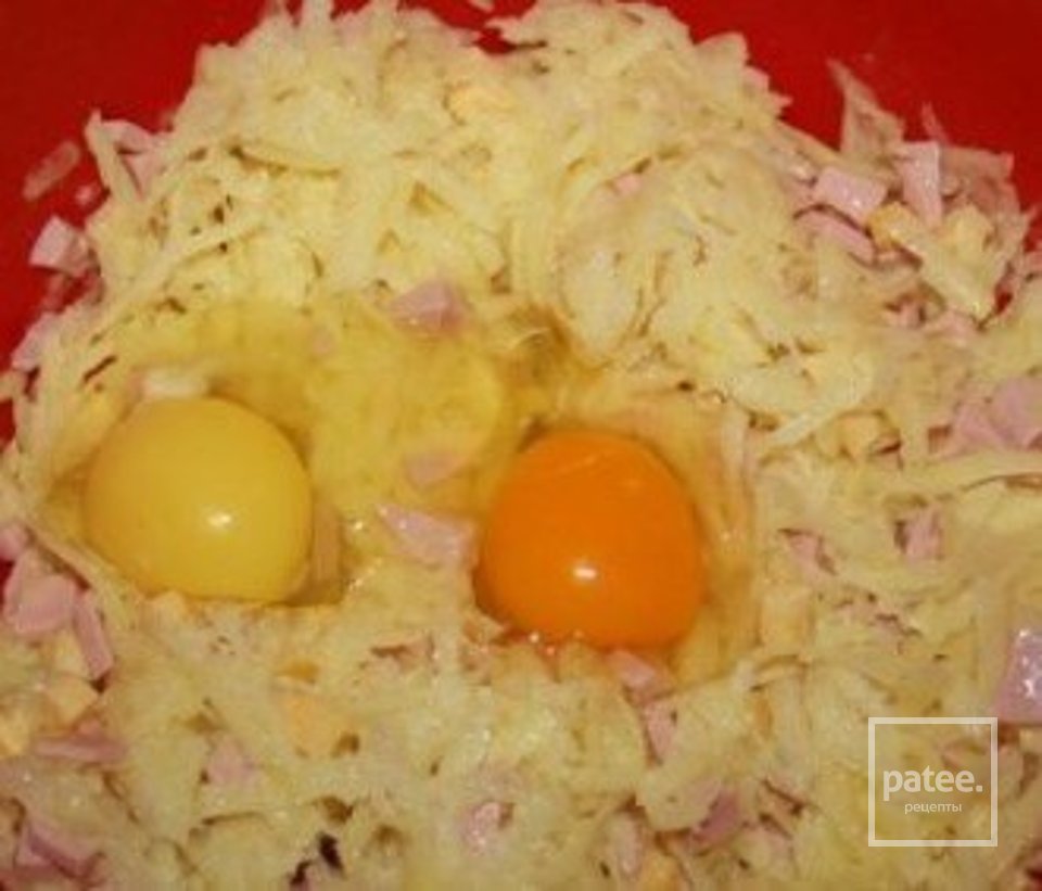 Драники с сельдереем и ветчиной - Шаг 1