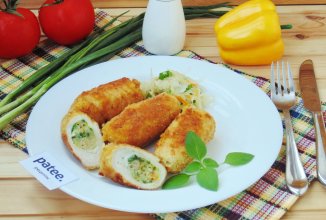 Куриные рулетики с квашеной капустой