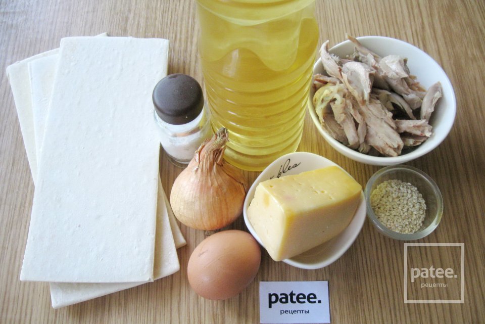 Слоеный пирог с курицей - Шаг 1