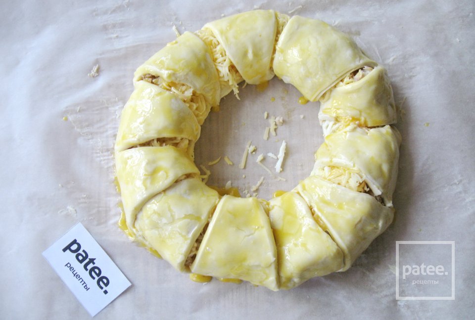 Слоеный пирог с курицей - Шаг 12