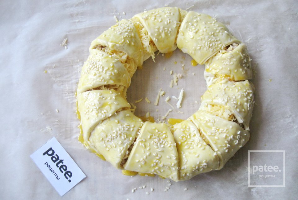 Слоеный пирог с курицей - Шаг 13