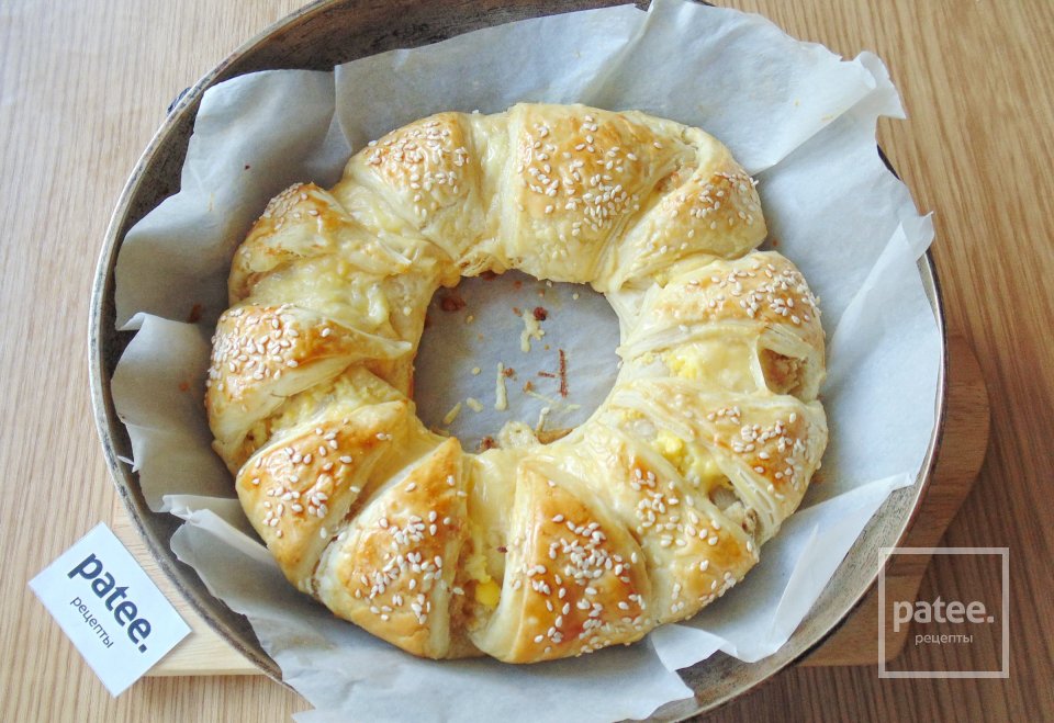 Слоеный пирог с курицей - Шаг 15