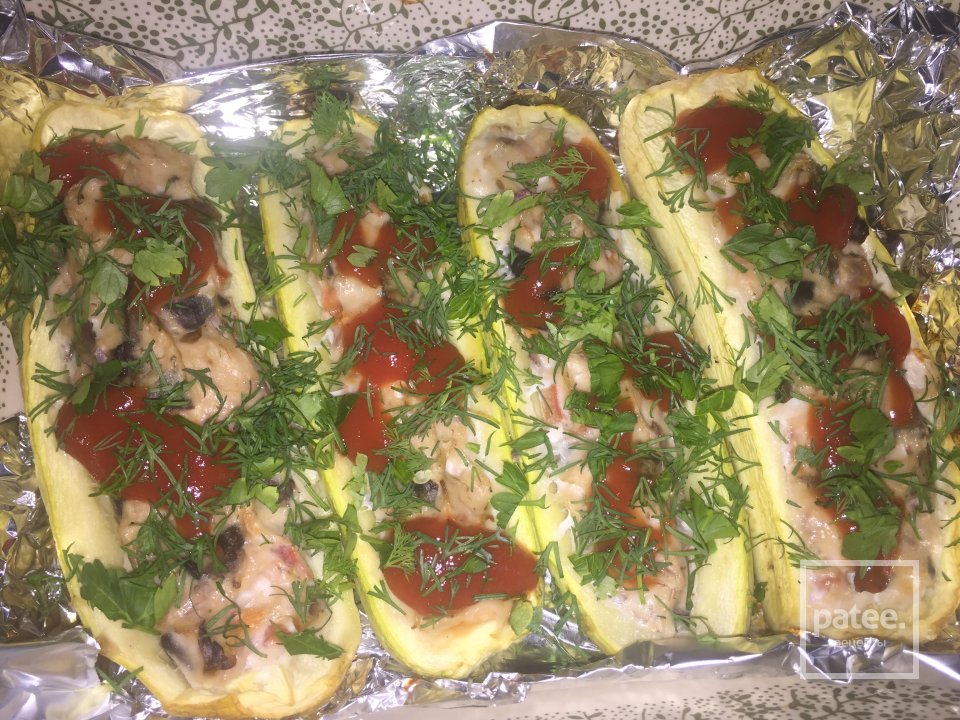 Запечённые лодочки с овощами и фаршем ПП - Шаг 3