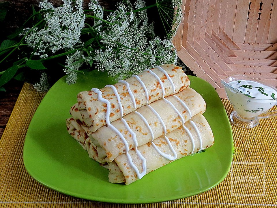 Блины со свининой и сыром - Шаг 17