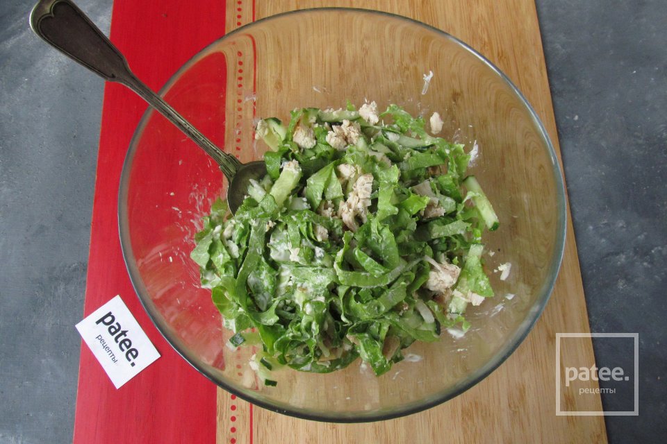 Салат с курицей и огурцом - Шаг 10
