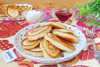 Пышные оладьи на кефире без яиц