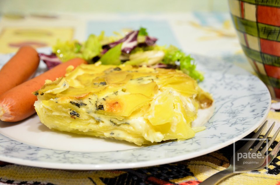 Картофельная запеканка с камбозолой - Шаг 5