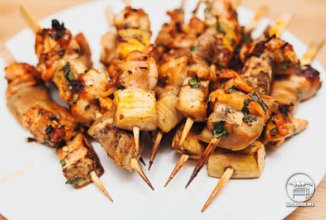 Куриный шашлык с мятой и ромом