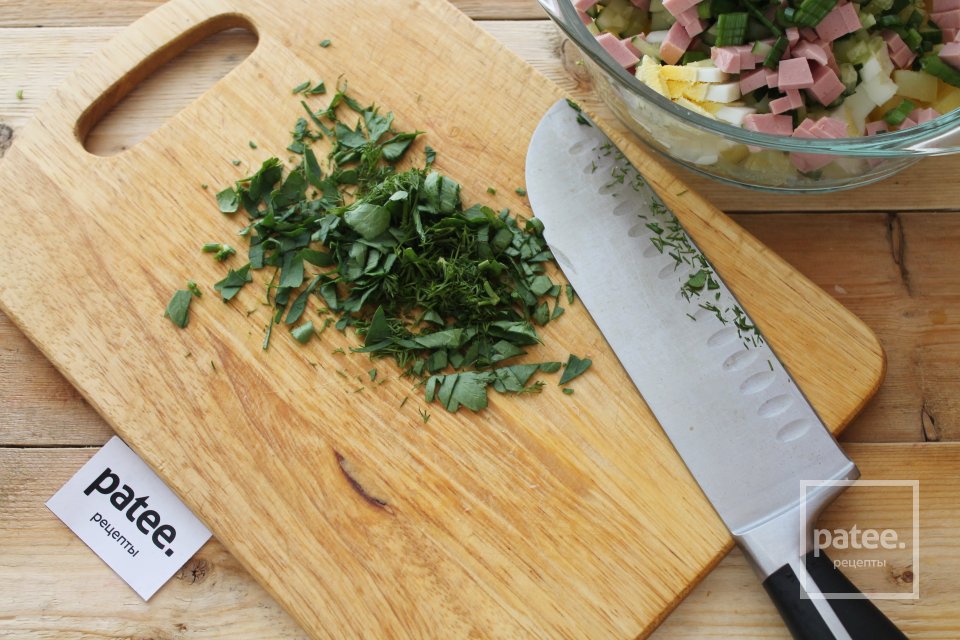 Окрошка на огуречном рассоле - Шаг 10