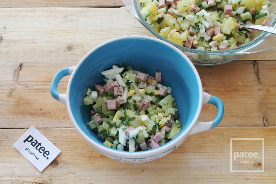 Окрошка на огуречном рассоле - Шаг 14