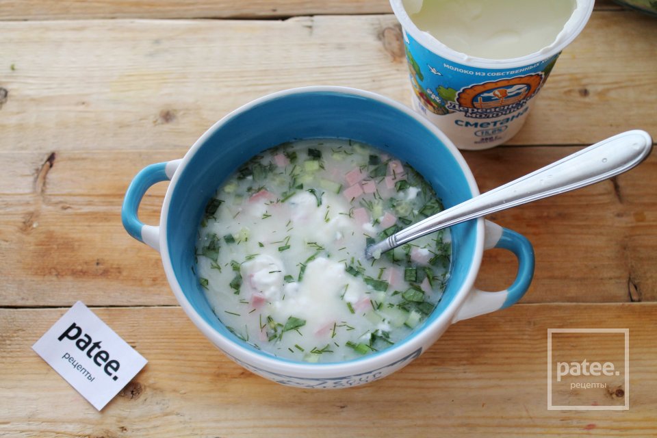 Окрошка на огуречном рассоле - Шаг 16