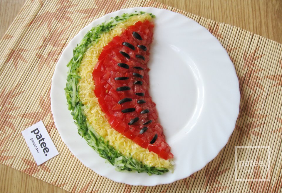 Салат "Арбузная долька" - Шаг 12