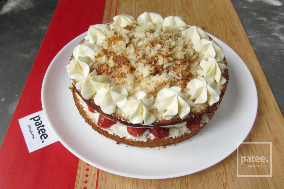 Домашний торт с клубникой - Шаг 18