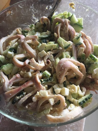 Салат с кальмаром - Шаг 5