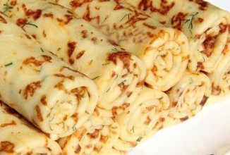 Сырные блинчики с зеленью