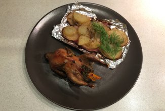 Перепёлки с картофелем