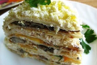 Закусочный селёдочный торт