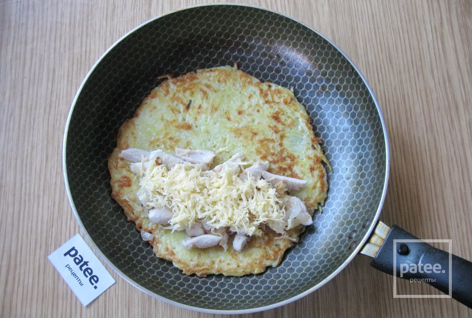 Драники с курицей и сыром - Шаг 15
