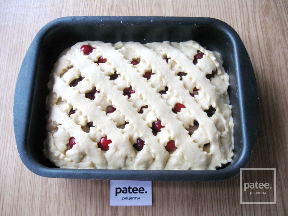 Ночное дрожжевое тесто и пирог с черешней из него - Шаг 16