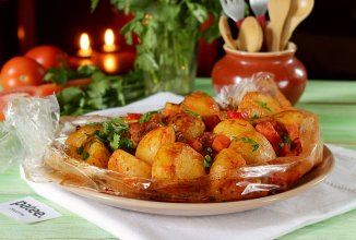 Быстрое жаркое с курицей в "рукаве"