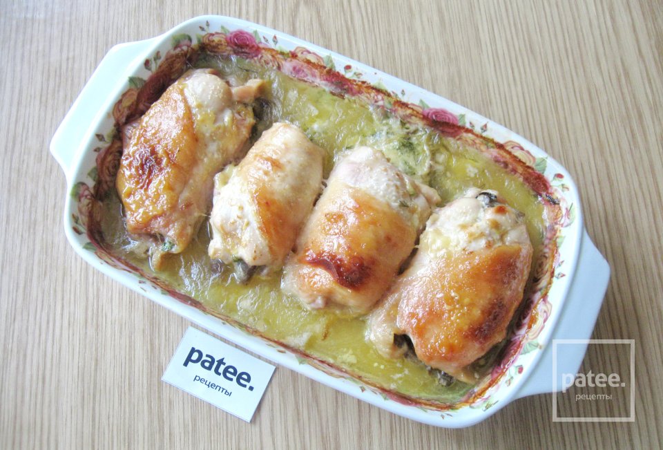 Рулетики из куриных бедер с опятами - Шаг 20