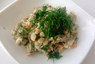 Салат с печенью🤗