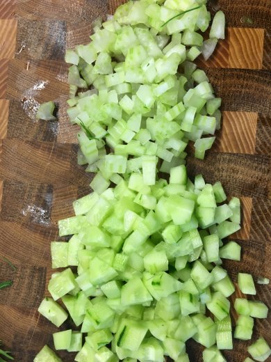 Салат 🥗"Морской бриз"🍃с печенью трески и сельдереем на листе цикория. - Шаг 6